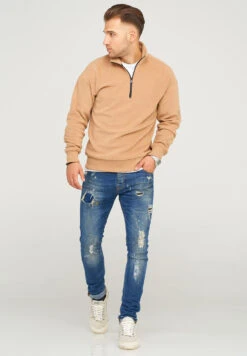 Jack & Jones Fleecepullover - JCOCLASSICO HALF ZIP In Tannin 9 Jack & Jones Fleecepullover - JCOCLASSICO HALF ZIP In Tannin -Trendiges Bekleidungsgeschäft jack and jones fleecepullover jcoclassico half zip in tannin 3