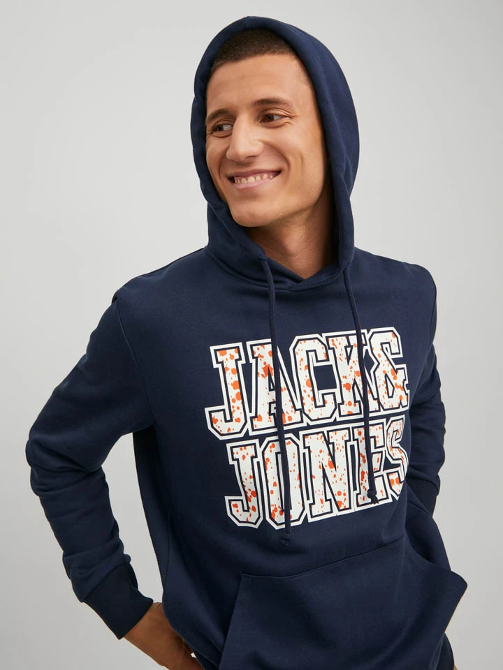 Jack & Jones Hoodie "Neon Dot" In Dunkelblau 7 Jack & Jones Hoodie "Neon Dot" In Dunkelblau – Bild 5