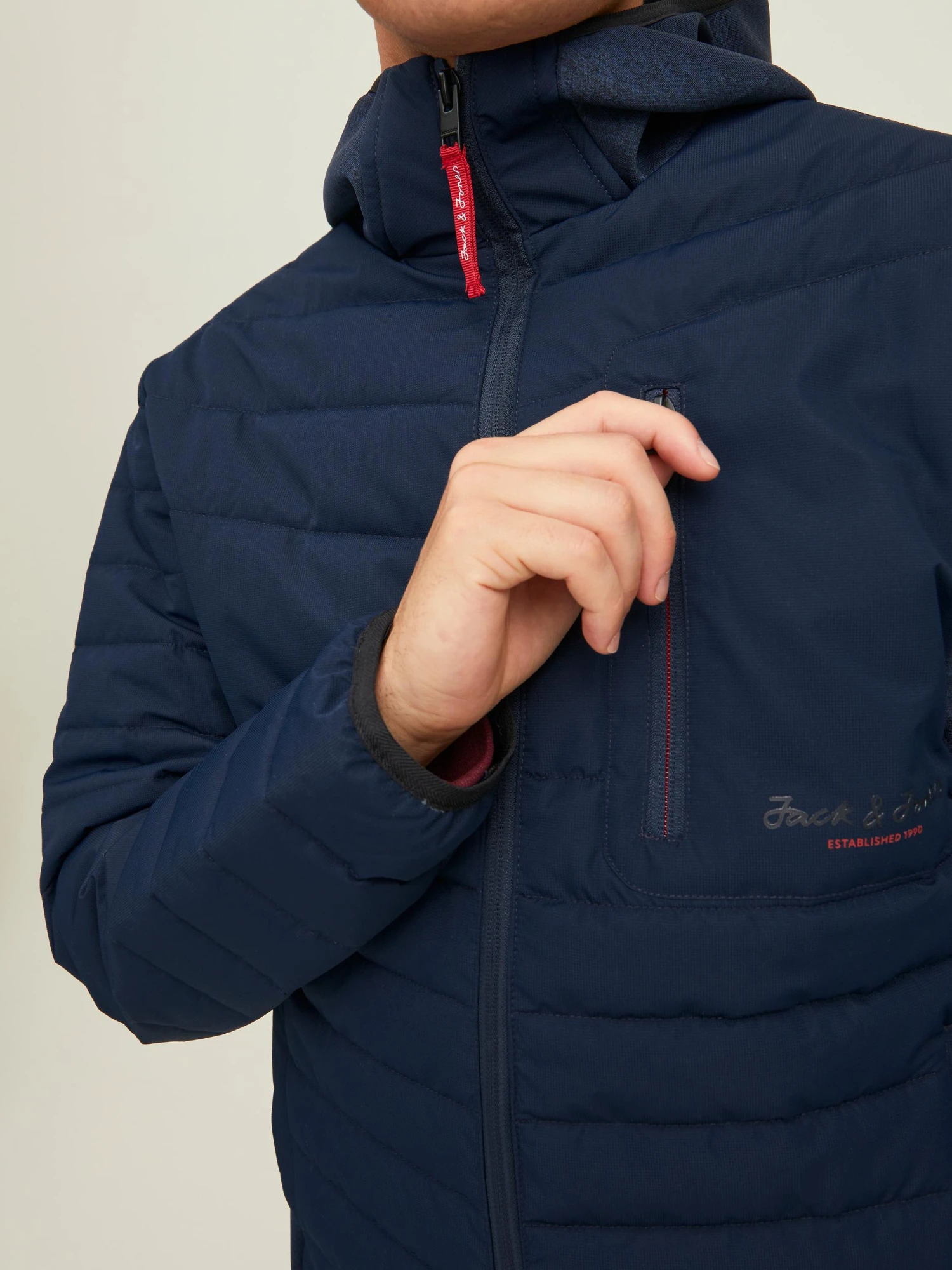 Jack & Jones Parka 'Berg Hybrid' In Dunkelblau 6 Jack & Jones Parka 'Berg Hybrid' In Dunkelblau – Bild 4