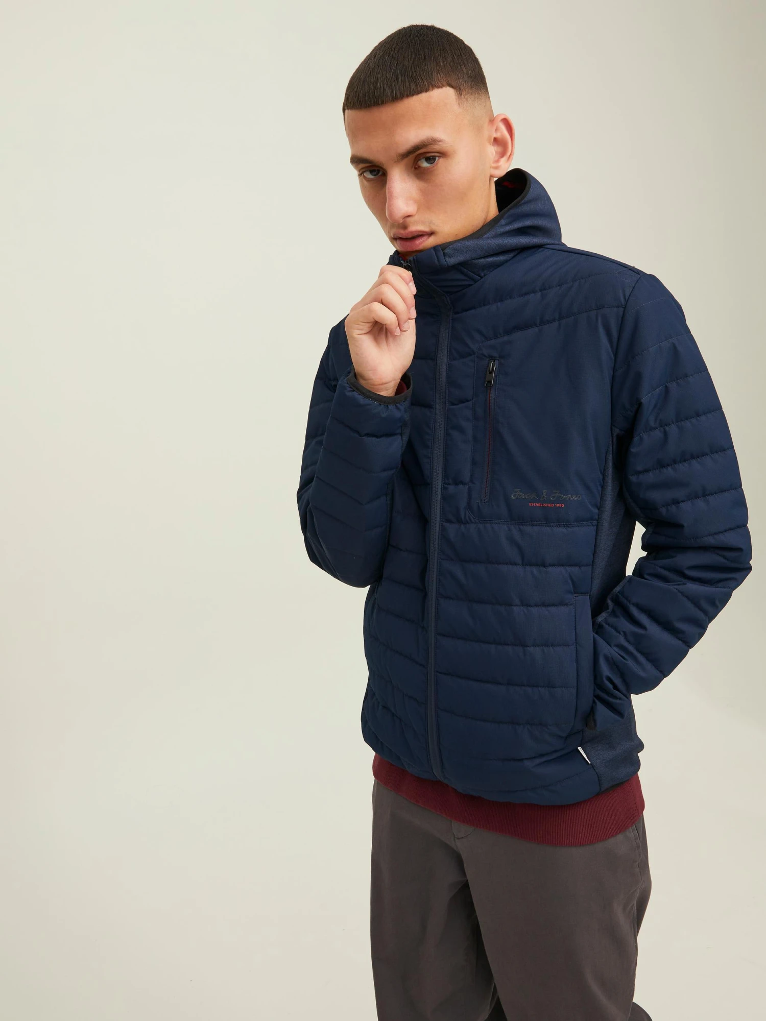 Jack & Jones Parka 'Berg Hybrid' In Dunkelblau 7 Jack & Jones Parka 'Berg Hybrid' In Dunkelblau – Bild 5
