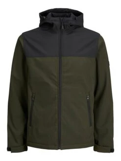 Jack & Jones Softshelljacke "Marvin" In Dunkelgrün/ Schwarz