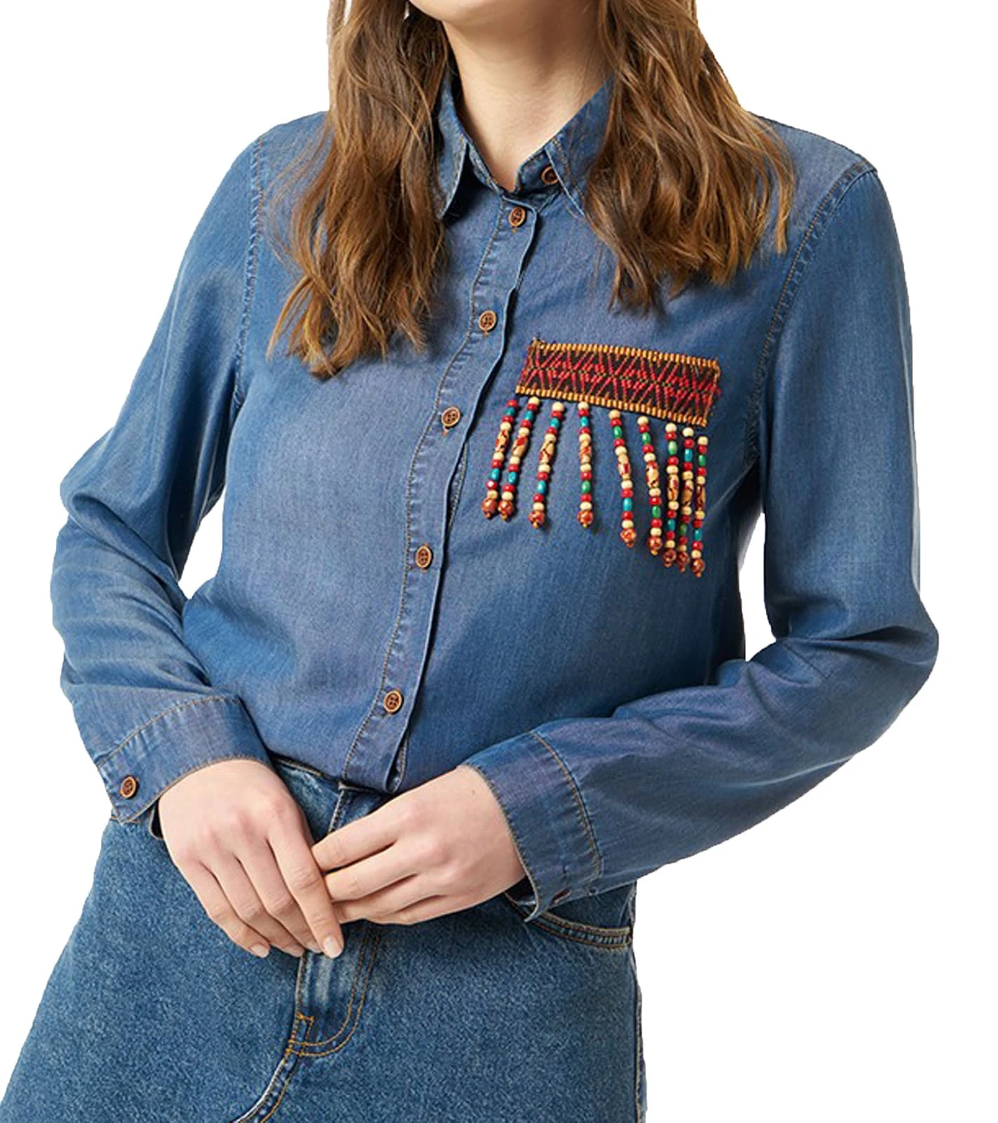 Jeans-Bluse In Blau 3 Jeans-Bluse In Blau