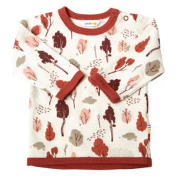 Joha Merinowolle/Bio-Bambus Langarmshirt In Red Aop
