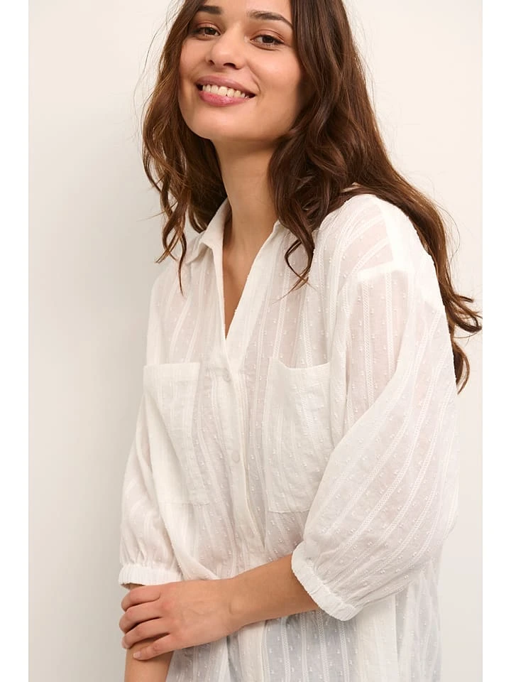 Kaffe Bluse "Juna" In Weiß 5 Kaffe Bluse "Juna" In Weiß – Bild 3