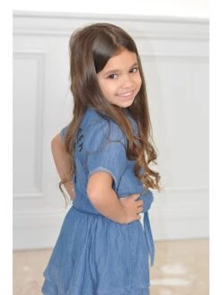 Jeansbluse "Jace" In Blau -Trendiges Bekleidungsgeschäft kiddo united jeansbluse jace in blau 4