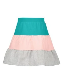 Sweatrock In Türkis/ Rosa/ Hellgrau Meliert -Trendiges Bekleidungsgeschäft lamino sweatrock in turkis rosa hellgrau meliert 2