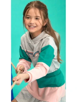 Sweatrock In Türkis/ Rosa/ Hellgrau Meliert