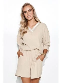 2tlg. Outfit In Beige