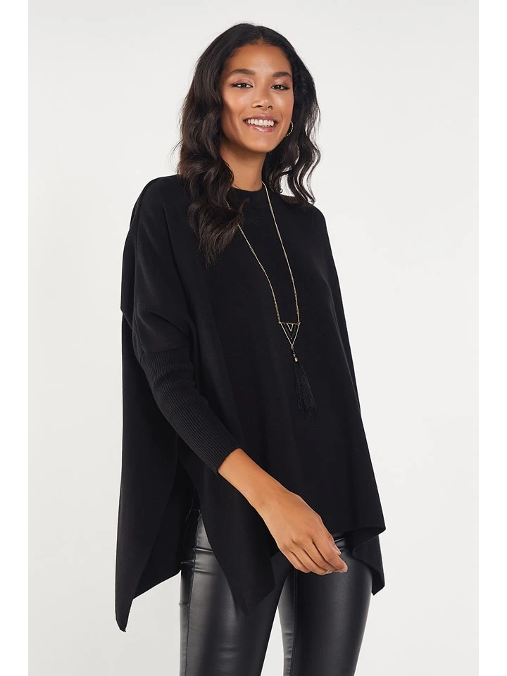 Poncho In Schwarz 4 Poncho In Schwarz – Bild 2