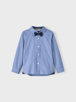 NAME IT Hemd Mit Fliege Langarm In Serenity -Trendiges Bekleidungsgeschäft name it hemd mit fliege langarm in serenity 2