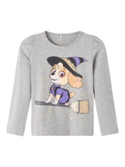 NAME IT T-Shirt - Langarm - Rundhals Grey Melange