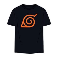 T-Shirt Naruto Konoha In Schwarz