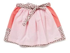 Kinderrock "SKIRT NIA NUTS!" Mit Nüssemuster In Lachs/Rosa Kariert