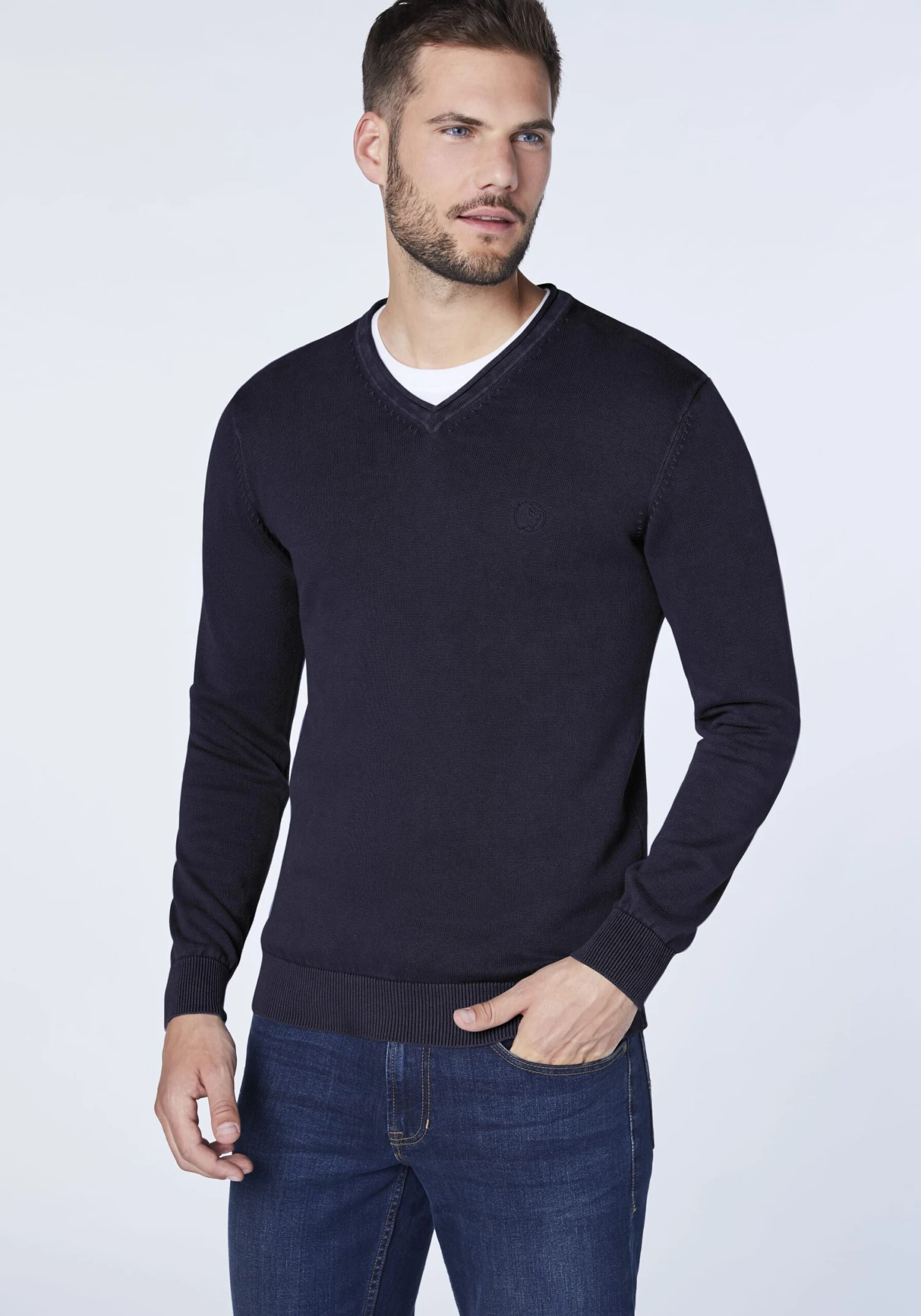 Strickpullover In Blau 6 Strickpullover In Blau – Bild 4