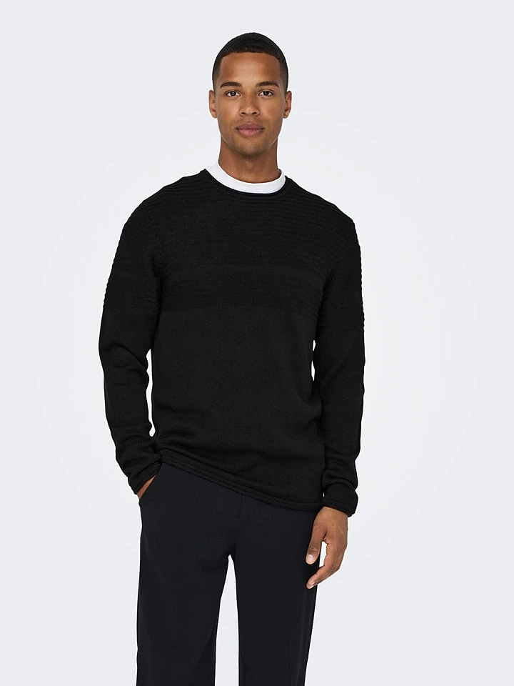 Only & Sons Pullover "Blade" In Schwarz 5 Only & Sons Pullover "Blade" In Schwarz – Bild 3