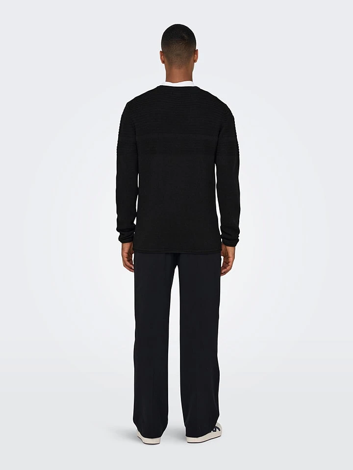 Only & Sons Pullover "Blade" In Schwarz 7 Only & Sons Pullover "Blade" In Schwarz – Bild 5