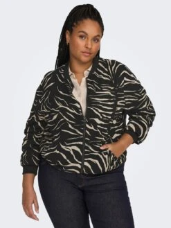 ONLY CARMAKOMA Bomber Jacke Übergröße Übergangs Blouson Plus Size CARNOVA In Schwarz