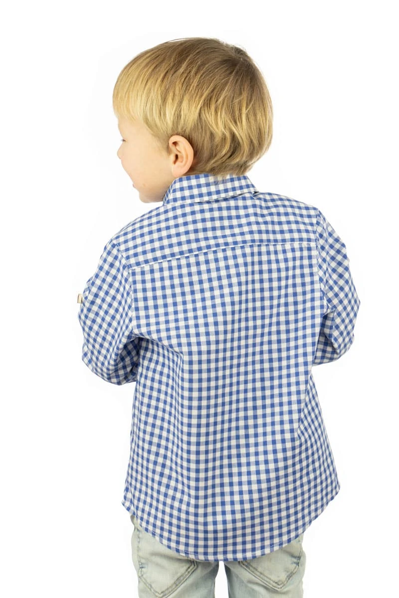 Trachtenhemd Lafoa In Mittelblau 4 Trachtenhemd Lafoa In Mittelblau – Bild 2