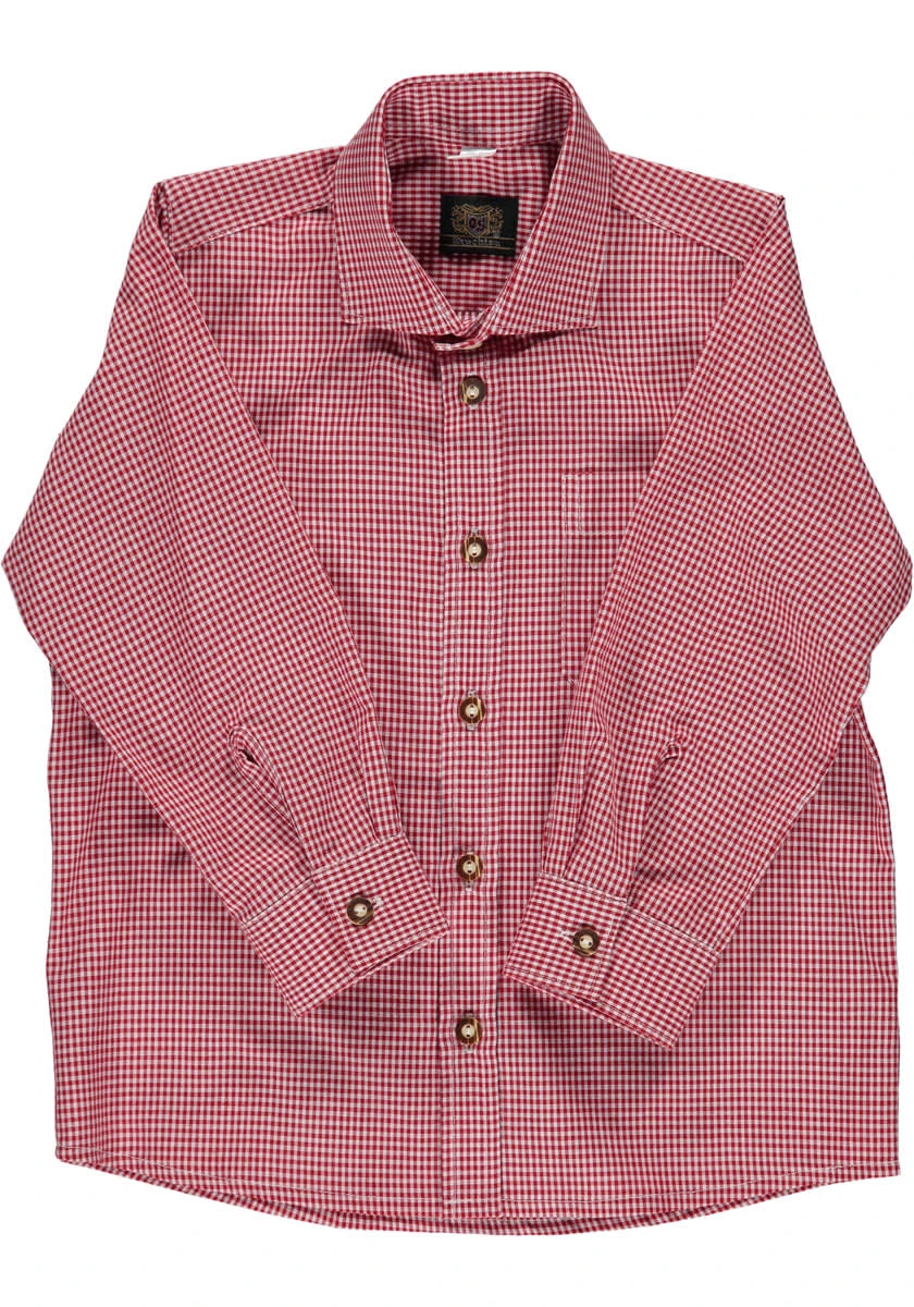 Trachtenhemd Preva In Mittelrot 5 Trachtenhemd Preva In Mittelrot – Bild 3