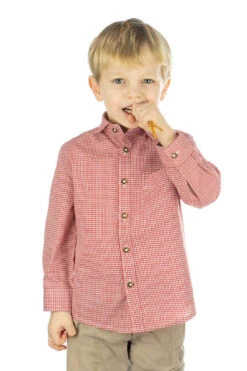 Trachtenhemd Preva In Mittelrot