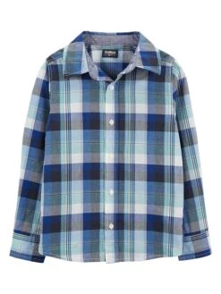 OshKosh Hemd In Blau/ Grau