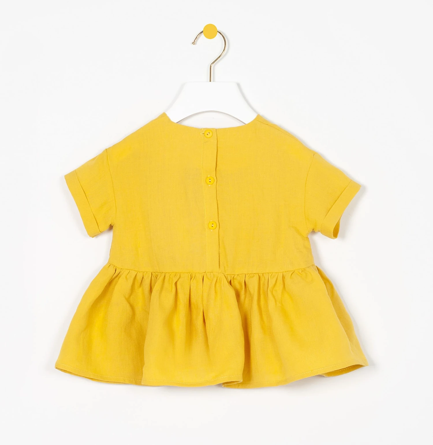 Leinenbluse "sunny" In Gelb 4 Leinenbluse "sunny" In Gelb – Bild 2