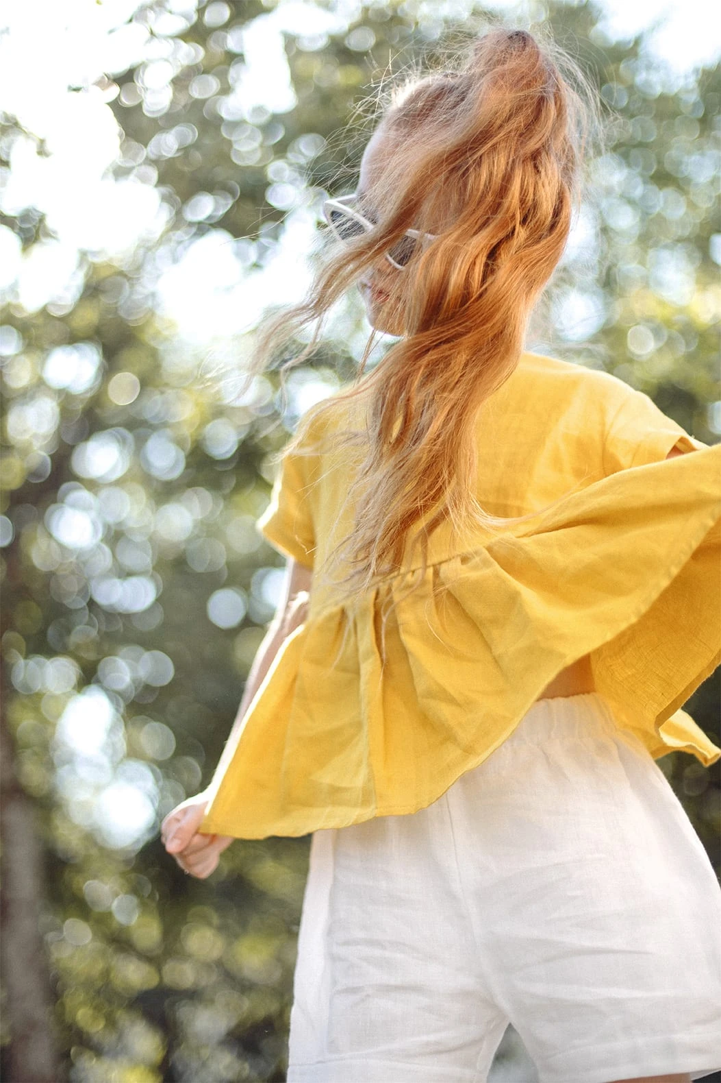 Leinenbluse "sunny" In Gelb 5 Leinenbluse "sunny" In Gelb – Bild 3