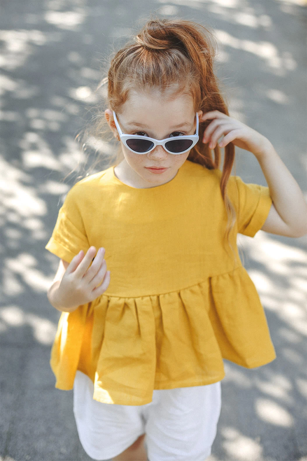 Leinenbluse "sunny" In Gelb 6 Leinenbluse "sunny" In Gelb – Bild 4