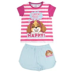 Schlafanzug Kurz Paw Patrol Skye In Pink-Hellblau