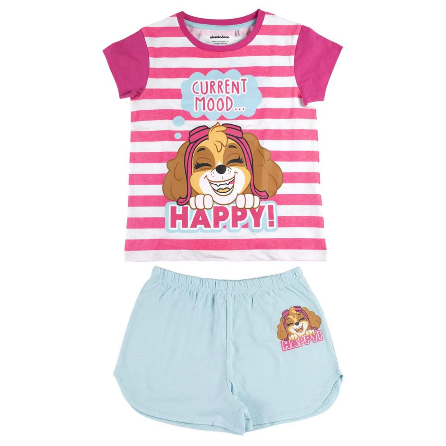 Schlafanzug Kurz Paw Patrol Skye In Pink-Hellblau 3 Schlafanzug Kurz Paw Patrol Skye In Pink-Hellblau