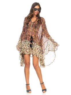 Kleid In Beige/ Schwarz