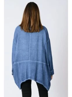 Bluse "Adeline" In Blau -Trendiges Bekleidungsgeschäft plus size company bluse adeline in blau 2