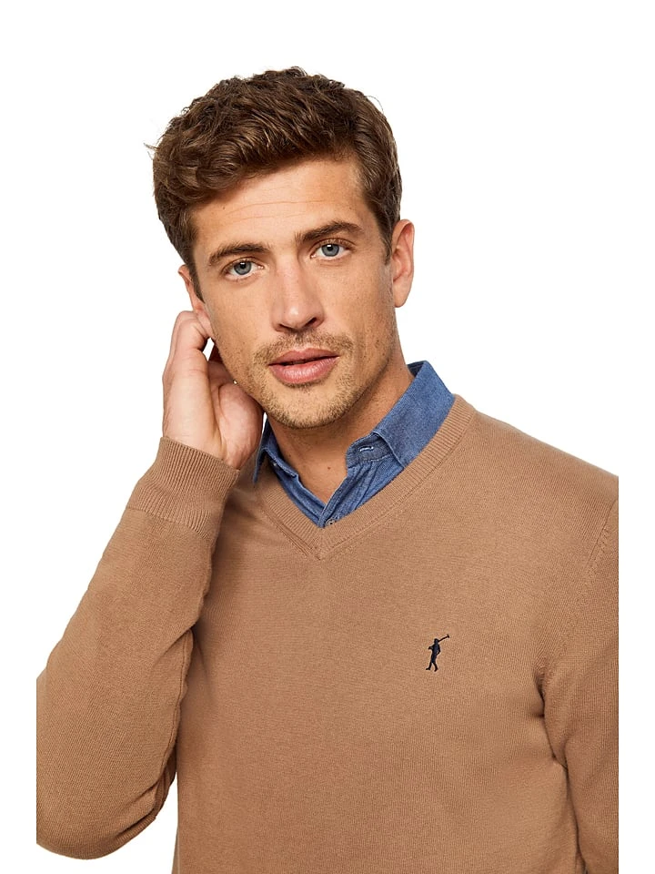 POLO CLUB Pullover In Hellbraun 5 POLO CLUB Pullover In Hellbraun – Bild 3