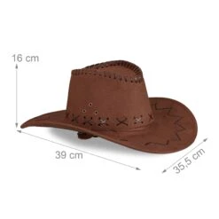 1x Cowboyhut In Dunkelbraun 12 1x Cowboyhut In Dunkelbraun -Trendiges Bekleidungsgeschäft relaxdays 1x cowboyhut in dunkelbraun 3