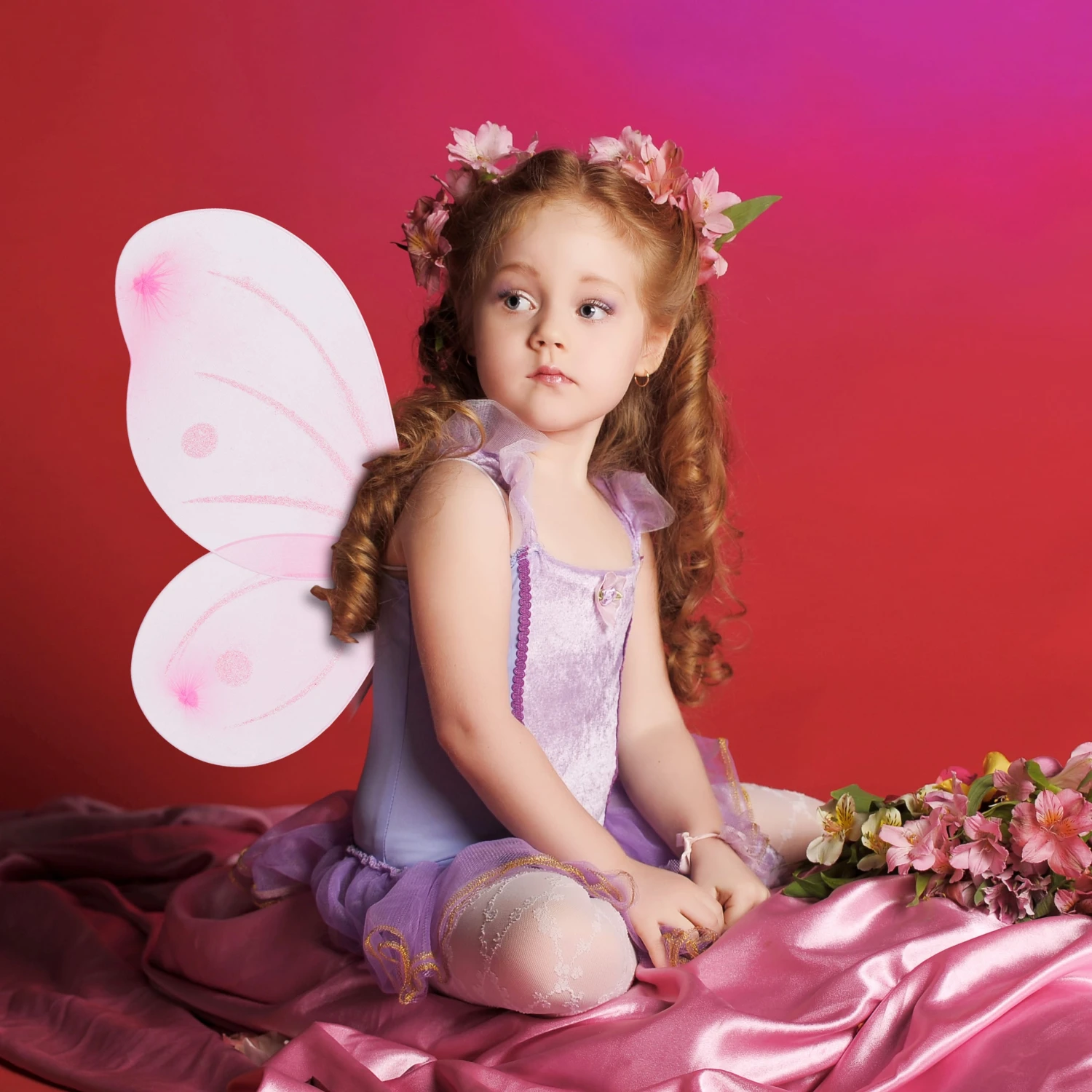 1x Feenflügel In Pink/ Silber 4 1x Feenflügel In Pink/ Silber – Bild 2