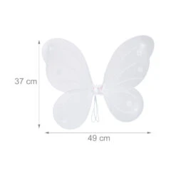 1x Feenflügel In Weiß/ Silber 12 1x Feenflügel In Weiß/ Silber -Trendiges Bekleidungsgeschäft relaxdays 1x feenflugel in weiss silber 3