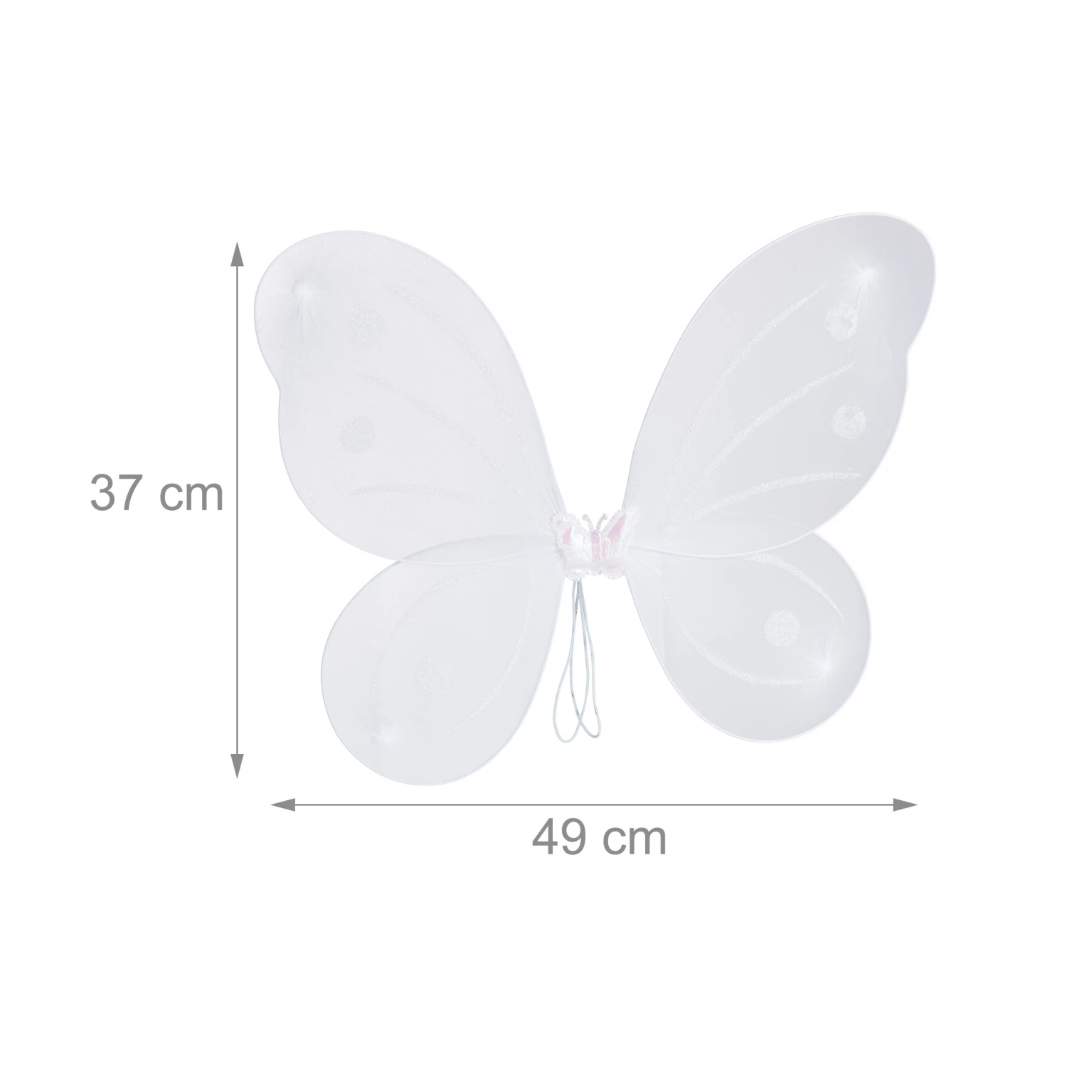 1x Feenflügel In Weiß/ Silber 6 1x Feenflügel In Weiß/ Silber – Bild 4