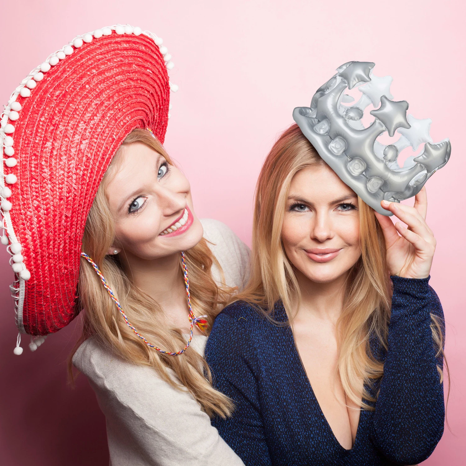 2x Aufblaskrone In Silber 4 2x Aufblaskrone In Silber – Bild 2