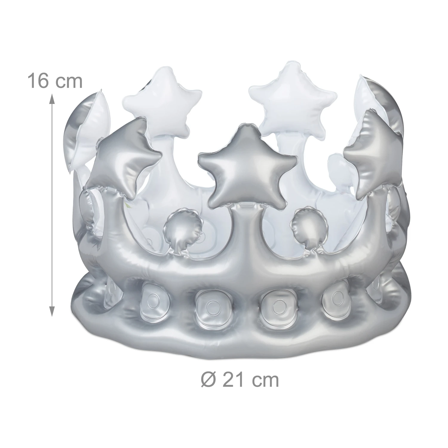 2x Aufblaskrone In Silber 6 2x Aufblaskrone In Silber – Bild 4