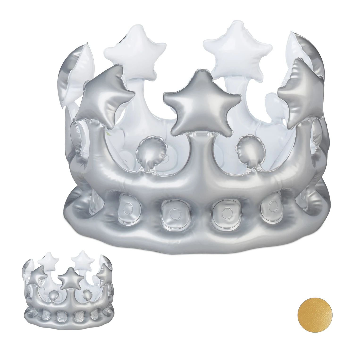 2x Aufblaskrone In Silber 3 2x Aufblaskrone In Silber