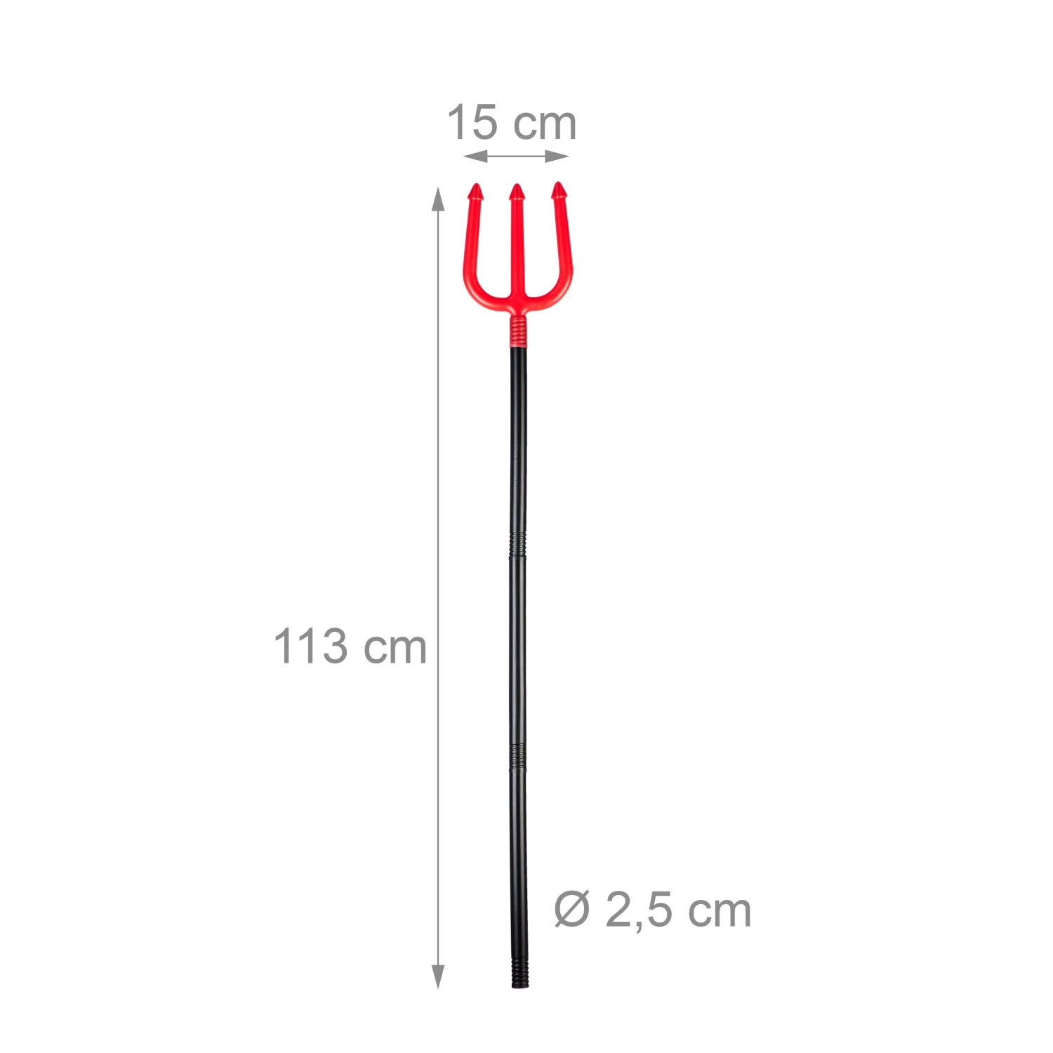 3x Teufelsgabel In Schwarz-Rot 4 3x Teufelsgabel In Schwarz-Rot – Bild 2