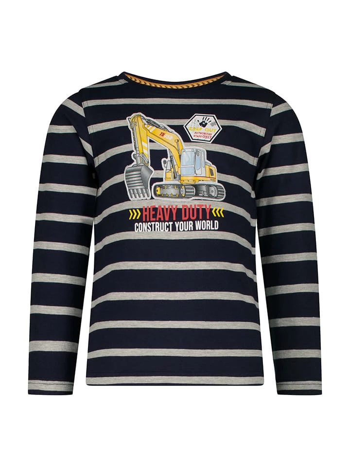 Longsleeve In Dunkelblau/ Grau 3 Longsleeve In Dunkelblau/ Grau