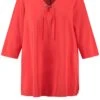 Blusenshirt Mit 3/4 Arm Power Red -Trendiges Bekleidungsgeschäft samoon blusenshirt mit 3 4 arm power red