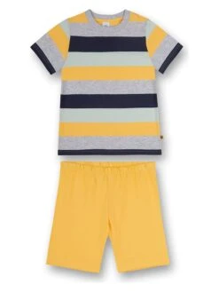 Sanetta Pyjama In Gelb/ Grau
