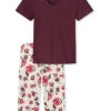Schiesser Pyjama In Pflaume/ Creme 2 Schiesser Pyjama In Pflaume/ Creme -Trendiges Bekleidungsgeschäft schiesser pyjama in pflaume creme