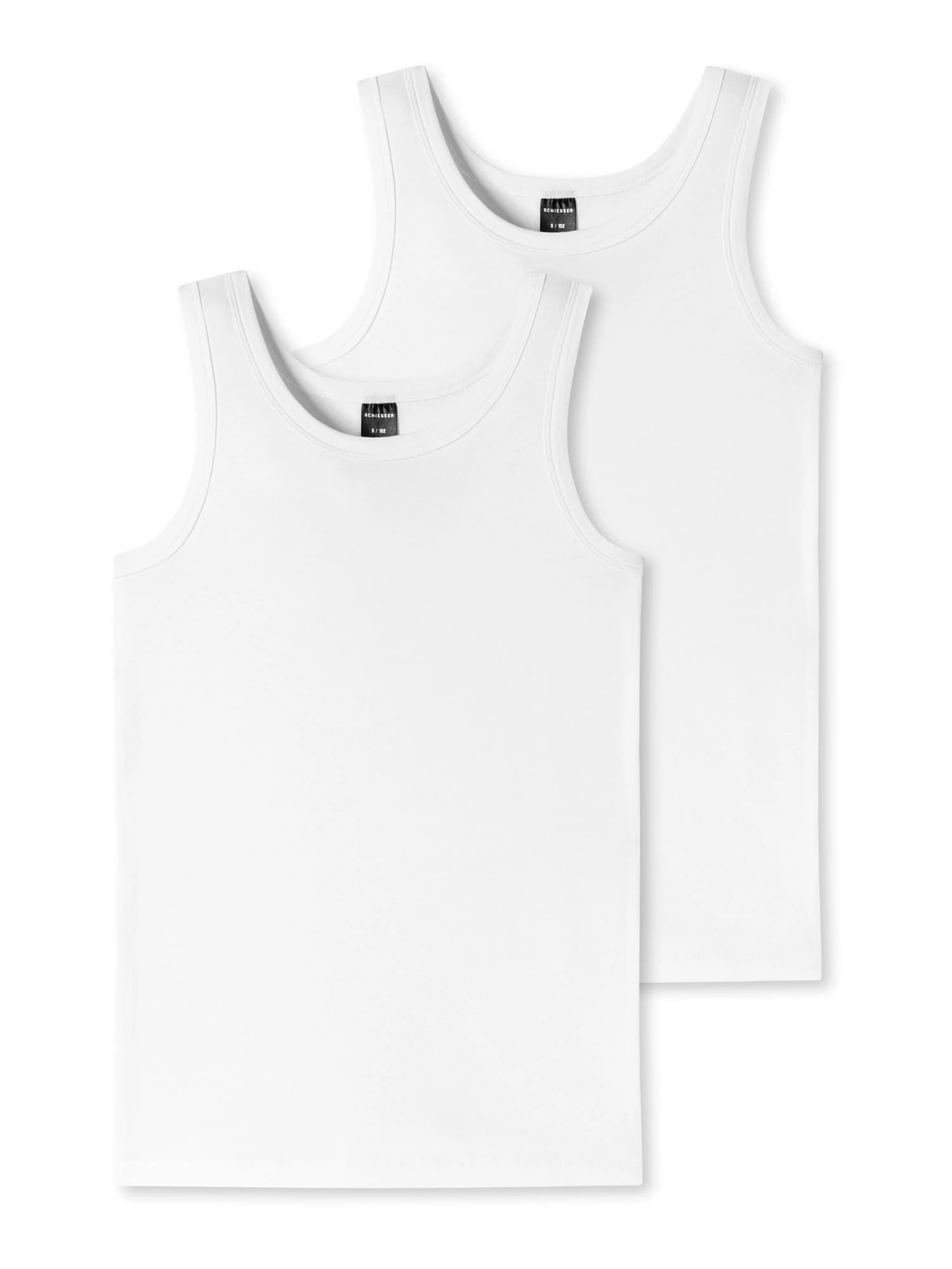 Schiesser Tank-Tops 2er-Pack Basic Kids In Weiß 3 Schiesser Tank-Tops 2er-Pack Basic Kids In Weiß