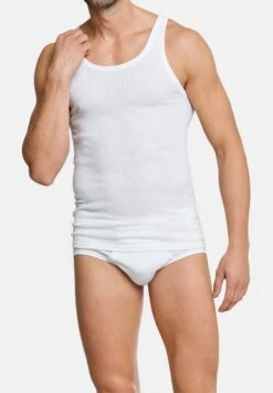 Schiesser Unterhemd / Tanktop Cotton Essentials Doppelripp In Weiß 7 Schiesser Unterhemd / Tanktop Cotton Essentials Doppelripp In Weiß -Trendiges Bekleidungsgeschäft schiesser unterhemd tanktop cotton essentials doppelripp in weiss 1
