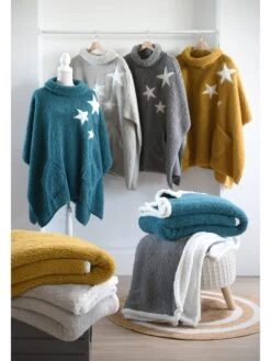 Poncho "Lovea" In Gelb - (L)75 X (B)100 Cm 11 Poncho "Lovea" In Gelb - (L)75 X (B)100 Cm -Trendiges Bekleidungsgeschäft stof france poncho lovea in gelb l 75 x b 100 cm 4