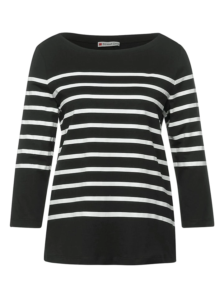 STREET ONE Longsleeve In Schwarz/ Weiß 6 STREET ONE Longsleeve In Schwarz/ Weiß – Bild 4