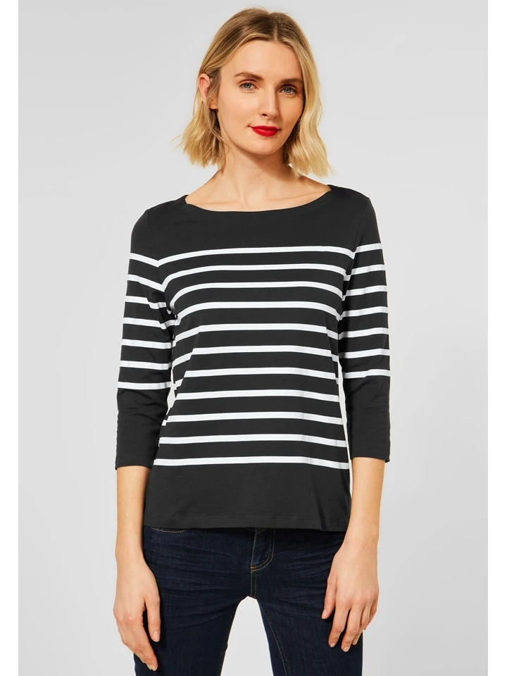 STREET ONE Longsleeve In Schwarz/ Weiß 3 STREET ONE Longsleeve In Schwarz/ Weiß